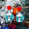 Nuevos aretes acrílicos navideños europeos y americanos para niña, aretes de árbol de Navidad encantadores de dibujos animados, aretes de bastones, aretes de muñeco de nieve
