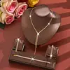Moda Borla Simple Versátil Collar Pendientes Pulsera Cadena de Clavícula de Moda de Gama Alta Gargantilla Versátil de Moda Nueva