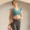 Roupas Novas de Pilates e Yoga 2026, Nova Manga Curta de Alta Qualidade para Academia, Roupa Esportiva Profissional de Yoga, Edição Premium de Verão