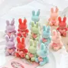 Colgante de Conejo Colorido de Resina Flotada Lindo Accesorios de Joyería Muñeca para Cadena de Teléfono Móvil Bolso DIY Hecho a Mano