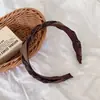 Diadema Tejida Nueva Estampado Leopardo Otoño/Invierno 2026 para Mujer Diadema de Tacto de Alta Gama para Frente Amplia Pinza para el Cabello para Lavarse la Cara Goma para el Cabello