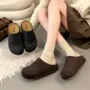 Zapatos de Lana para Mujer Estilo Birkenstock Semi-Cerrados, Nuevos Primavera 2026, Estilo Bosque Simple Retro de Nicho, Mocasines Semi-Mules Slip-On