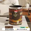 Cubo de Basura de Cuero Alto Valor Estético Hogar Sala de Estar Dormitorio Lujo Ligero Baño Gran Capacidad Doble Capa Cubo de Basura Diseño Abierto