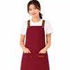 Delantal Impermeable Engrosado con Impresión Personalizada, Delantales de Trabajo para Compras Corporativas, Uniformes de Trabajo para Restaurantes y Tiendas de Té de Leche