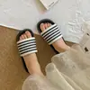 Pantuflas de Verano Eva con Suela Suave para Mujer, Sandalias Rayadas Antideslizantes para Baño, Hogar Interior y Playa, Duraderas y Ligeras