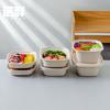 Caixa de Almoço Descartável Caixa de Almoço em Forma de U Espessada de Grau Alimentício Caixa de Almoço para Levar Caixa de Fast Food Caixa de Embalagem de Salada Ecológica Tigela de Papel