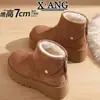 Botines Grosos de Cuero Genuino Estilo Birkenstock para Mujeres Petitas, Nuevo Modelo de Invierno con Forro Polar Añadido y Aislamiento Espeso, Botas de Nieve Calientes, Zapatos de Algodón para Mujer