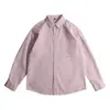 Camisa Klein azul de manga larga para hombre, moderna para primavera y otoño, elegante y casual, algodón puro, corte holgado, chaqueta ligera