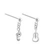 Aretes Artísticos Lindos de Guitarra Pequeña para Mujer Aretes Simples Creativos para Estudiante Mini Aretes de Nota Aretes Asimétricos para Mujer