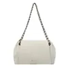 Bolsa Tote com Corrente Cor Sólida Vintage 2026 para Mulheres, Bolsa de Ombro Grande Capacidade de Luxo para o Dia a Dia, Bolsa Versátil e Elegante de Ombro