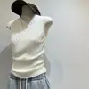 Chaleco de Punto con Cuello en V Gaozhi para Mujer, Nuevo Diseño Primavera/Verano 2026, Corte Ajustado, Favorecedor, Top de Punto sin Mangas con Canalé