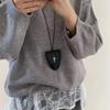 Liberación de ambas manos ~ nueva cadena para gafas colgante de cuello de cuero negro portátil para guardar gafas de gatito, cadena para gafas de sol anti-pérdida, regalo