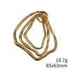 85x63mm 18,7g Dourado Brilhante Comércio Exterior DIY Liga de Zinco Acessórios Anel Irregular de Três Camadas Pingente