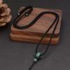 Colgante de jade verde natural para el cuello, collar con cordón, colgante de cuerda, colgante de jade ajustable, colgante de jade, jade