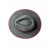 Venta al por mayor de fábrica moda cinta de lazo cinta decorativa borde de sombrero de copa cubierto sombrero de fieltro de lana pura sombrero de fieltro de lana