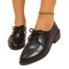 Zapatos de Cuero Pequeños de Punta para Mujer, Estilo Nuevo Primavera y Otoño 2025, Estilo Coreano, Talla Grande, Mocasines con Lazo de Tacón Grueso y Tacón Medio para Mujer