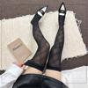 Calcetines Sexy Acolchados de Patrón Oscuro de Muslo Ancho, Calcetines Largos Adelgazantes de Puro Deseo Hasta la Rodilla, Medias Negras Acolchadas Estilo JK Japonés de Muslo Medio