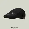 Gorra de Algodón Estilo Coreano para Hombre Primavera y Verano Boina con Bordado de Letras y Logo de Acero para Mujer Boina Retro de Pintor para Jóvenes Literarios