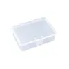 Portatarjetas Transparente con Tapa Abatible, Caja de Almacenamiento de Tarjetas, Caja para Bastoncillos de Algodón, Caja de Plástico para Escritorio, Caja Decorativa Rectangular Portátil con Tapa