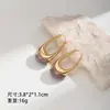 Pendientes de resina de lujo Nala para mujer, pendientes geométricos dorados, diseño de nicho, sensación de alta gama, cierres de oreja versátiles