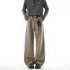 Primavera 2026 Nuevos Pantalones Casuales Lavados de Alta Calidad para Hombre Pierna Recta Tallas Grandes Pantalones Casuales Juveniles Estilo Coreano