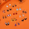 Pendantes Europeus e Americanos de Halloween Fantasma Abóbora Fantasma Morte Brincos de Gotejamento de Óleo Brincos Góticos de Halloween
