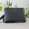 W Baolongjia 25 Nova Bolsa de Mão Masculina em Couro Genuíno Moda Couro de Vaca Natural Envelope Swing Bolsa Pasta Masculina