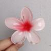 Pinza para el Cabello de Flor de Plumeria para Mujer, Pinza de Tiburón Floral, Accesorio Estilo Vacaciones en la Playa, Pasador, Adorno para el Cabello, Pinza para el Cabello