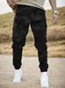 Tallas Transfronterizas Amazon2025 Pantalones Cargo Camuflaje para Hombre, Temporada de Primavera y Otoño, Pantalones Casuales de Marca de Moda con Puños con Cordón