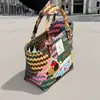 Cesta de Verduras Tejida de Perro Salchicha, Bolso de Mano Retro de Ratán, Bolso de Paja de Bambú, Bolso de Bambú Hecho a Mano, Bolso de Playa