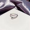 925 Prata Esterlina Venda por atacado Personalidade Simples Design Flash Diamante Snake Ring Prata Nicho Estudante Moda ins Anel da moda