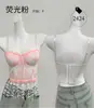 Novo Corselet Sexy de Renda Bordado Color Block com Aro, Modelador Corporal, Afina a Cintura, Fechamento nas Costas, Camisola