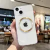 Adecuado para teléfono móvil iPhone 14 Pro Max gram 13 patrón de CD colorido magnético agujero grande TPU funda protectora para teléfono móvil