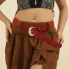 Cinturón Retro Americano Y2K para Mujer Original Nuevo Estilo Étnico Combinando con Jeans Marrón de Gama Alta