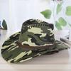 Novo chapéu de verão masculino camuflado estilo cowboy ocidental chapéu de aba larga Chapéu de Praia Chapéu Jazz grande atacado