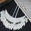 Adereços de Cabeça Étnicos, Grampos de Cabelo de Liga de Prata Dong e Miao, Grampos de Cabelo com Borlas, Grampos de Cabelo da Dinastia Han, Acessórios Miao para Performance de Palco