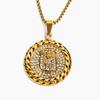 Direto da fábrica Europeia e Americana dominando hip hop diamante titânio aço pingente dos homens moda completa diamante clavícula cadeia jóias atacado