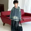 Chaqueta de Mezclilla con Capucha para Niños 2026 Nuevo Estilo Fresco para Niños Primavera y Otoño Sudadera con Capucha Niño Primavera Moda Ropa de Abrigo Primavera
