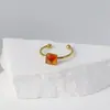 Anillo Popular Multicolor de Flores Reales Transfronterizo Amazon Acero Inoxidable Chapado en Oro Anillo de Flores Secas Joyería Manual Creativa Retro con Pegamento