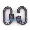 Acessórios de joias DIY cobre puro micro cravejado zircônia luxo parafuso pode abrir e fechar fivela de pulseira e colar