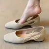 Sapatos Femininos Quadrados Vazados Estilo Francês, Verão 2026 Novos Sapatos Mary Jane Vazados Respiráveis Retrô