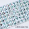 Dongzhou Crystal 8mm Fondo Plano Corte Fuego Artificial Diamante Redondo Superficie de Rejilla Colorida K9 Diamante de Vidrio Brillante al por Mayor Decoraciones para Arte de Uñas