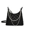 Bolsa de corrente de diamante com design de nicho, bolsa feminina nova moda 2025, bolsa tipo bolinho, textura de ar, bolsa de moda portátil