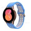 Adecuado para Galaxy Watch6 Vitality Sports Agujero Cuadrado Correa de Silicona Bicolor Reloj7 Correa Porosa de Doble Hebilla