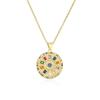 Collar con colgante de ojo de diablo de lujo de Aogu, chapado en cobre, cadena de clavícula de circonita en oro de 18 quilates, producto nuevo transfronterizo para mujer.