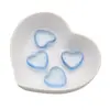 Color transparente con agujero para colgar pequeño colgante de corazón de melocotón amor corazón cuentas material para bisutería DIY collar pendientes colgante