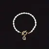 Pulsera de Moda de Venta Caliente Transfronteriza 2026 con Diamantes y 26 Letras, Pulsera de Perlas de Imitación Ovaladas, Disponible para Venta al por Mayor para Mujeres