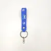 Nuevo llavero cuerda de goma blanda colgante de bolsa accesorios cuerda de cuero lindo llavero de pvc cuerda de goma blanda venta al por mayor