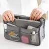 Bolsa de Maquillaje Original Portátil con Doble Cremallera, Bolsa Organizadora para Artículos de Tocador y Almacenamiento, Bolsa Multifuncional de Forro Interior tipo Longchamp