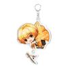 Merchandising de Anime Demon Slayer Llavero Acrílico Soporte Transparente de Doble Cara Colgante Decoración Zenitsu